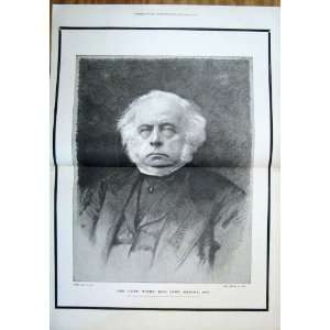  John Bright Barraud Old Print 1889 Antique Portrait: Home 