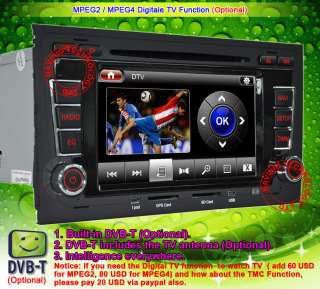 For AUDI A4 AUTO RADIO NAVI GPS RDS IPOD I phone4 HD Car DVD CANBUS 