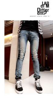 New Fashion Mens Stylish Wash Skinny Jeans Trousers Pants 7 size D265 