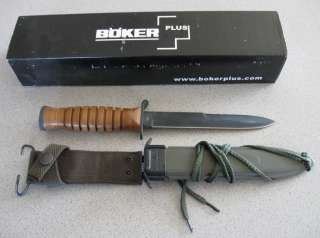   Boker Plus M3 1943 Fixed Blade Trench Knife & Sheath 02BO1943  