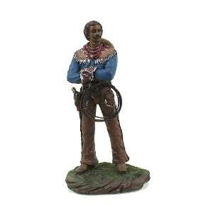  Old West Cowboy with Lasso and Gun Detailed Figurine