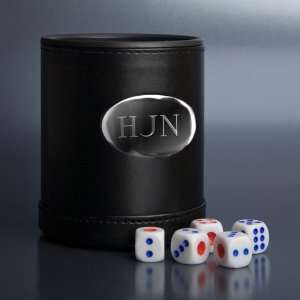  Wedding Favors Personalized High Rollers Leather Dice Cup 