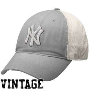  Nike New York Yankees Gray Natural Faded Relaxed Mesh Back 