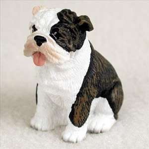  Bulldog Miniature Dog Figurine   Brindle: Home & Kitchen
