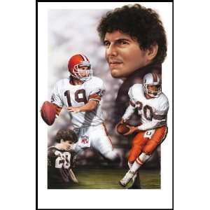  Cleveland Browns   Bernie Kosar Painting   Wood Mounted 