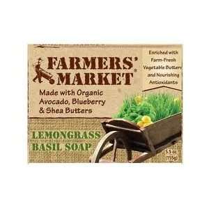 Farmers Market Bar Soap Lemongrass&Basil 5.5 Oz: Health 