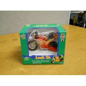    ToyTrain Look In Pull Back Motorized Motorcycle: Toys & Games