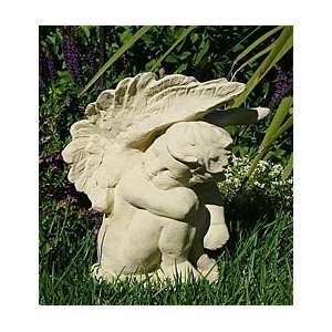  Made In USA Cast Stone Crying Angel Garden Statue: Home 