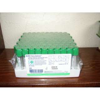 BD Vacutainer Lithium Heparin (LH) 68 USP units Plus blood Collection 