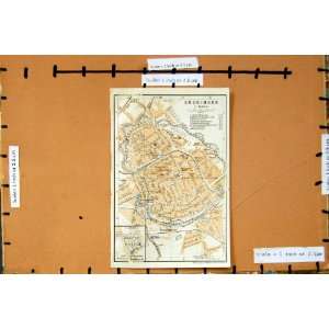  Map 1910 Street Plan Town Groningen Netherlands: Home 