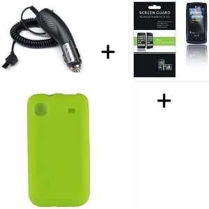 SAMSUNG VIBRANT T959 Green Clear Gel Soft Skin Case + Screen Protector 