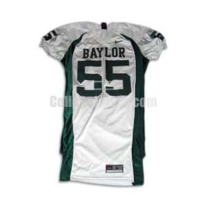   White No. 55 Game Used Baylor Nike Football Jersey