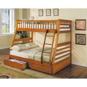  Jason Twin/Full Bunk Bed w/Drawers by Acme