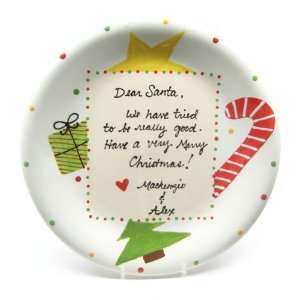  personalized letter to santa plate: Home & Kitchen