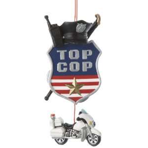 Club Pack of 12 Top Cop Police Officer Badge Christmas Ornaments 5 