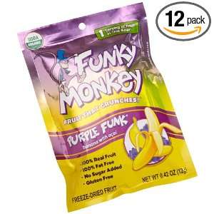 Funky Monkey Snacks Purple Funk, 0.42 Ounce Bags (Pack of 12)