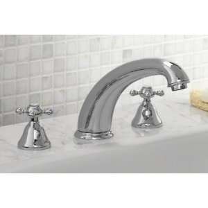   Widespread Roman Tub Filler Faucet with Metal Cros: Home Improvement