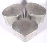 Aluminum Wear Ever Vintage 3 Heart Pots Wall Canisters  