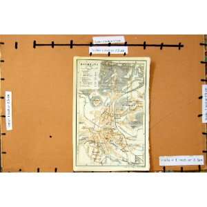  MAP GERMANY 1925 STREET PLAN TOWN BAYREUTH GEORGEN: Home 