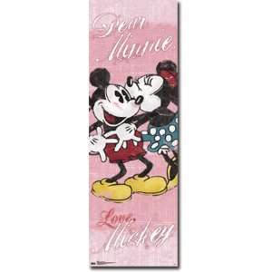   : Classic Mickey And Minnie Mouse 12x36 Poster WP5580: Home & Kitchen
