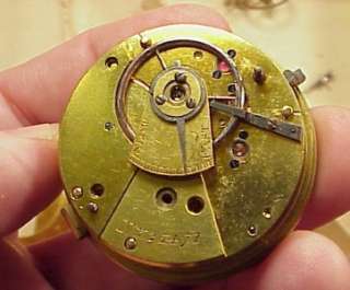 Vintage Apart Savage Two PIn Fusee Movement English Pocket Watch Parts 