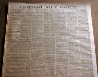 1863 newspaper MARRIAGE of Circus Midget TOM THUMB to LAVINIA WARREN 
