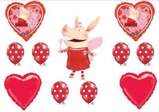 OLIVIA PIG Piglet Birthday Party Balloons Decorations Supplies Favors 
