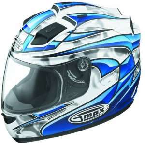  G MAX GM68 Odyssey Full Face Motorcycle Helmet White/Blue 