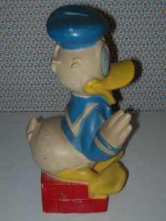 large Vintage Donald Duck bank  11 inches missing plug  