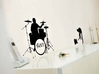 Group of 5 Die Cut ROCK BAND Wall Mural Sticker Decals  