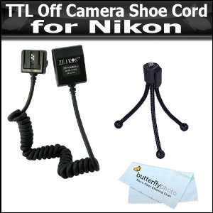  Off Camera Shoe Cord for Nikon Flash SC 28 3 Feet Coiled 