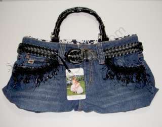 Handbag: Stitch A Wish Designs Jeans Handbag  