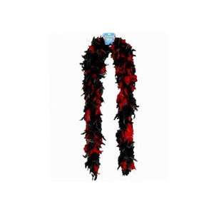    Feather Boa 72   Red & Black With Silver Tinsel: Everything Else