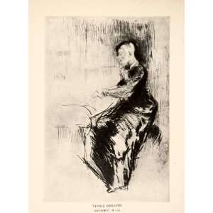  1921 Print Portrait Tinnie Alice Fay Walter Greaves 