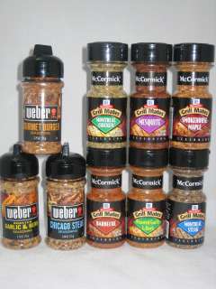   Grill Mates & WEBER Seasoning Blends Spice Rub Bottle Jar Tin Barbeque