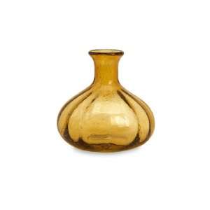   Amber Yellow Decorative Bubble Glass Bottle or Vase: Home & Kitchen