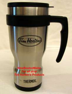 New STAINLESS STEEL THERMOS Tim Hortons Coffee Travel Mug Cup Horton 