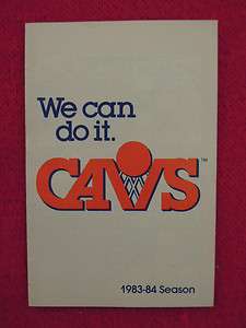 1983 84 Cleveland Cavaliers Basketball Schedule Sponsor Michelob Beer 