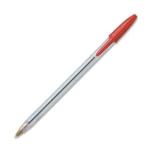  BIC Cristal Stick Ballpoint Pen,Ink Color: Red   Barrel 