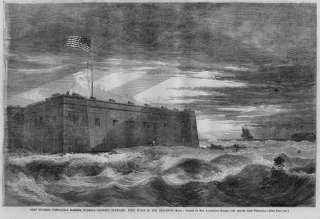 PENSACOLA, FLORIDA, FORT PICKENS, SHIPS, 1861 CIVIL WAR  