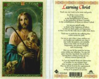 Learning Christ Holy Card Prayer Teach Me My Lord To Be  