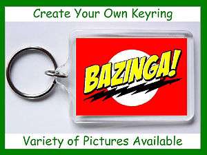 The Big Bang Theory Logo / Bazinga Double Sided Keyring  