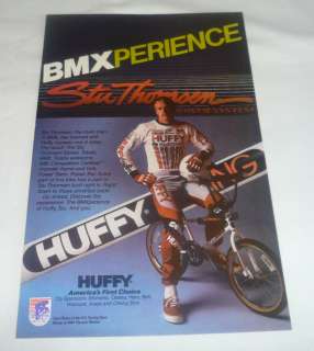 1985 Huffy BMX bicycle ad page ~ STU THOMSEN  