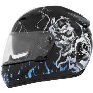  Cyber Helmets US 97 Graphics Helmet, Good N Evil Blue 
