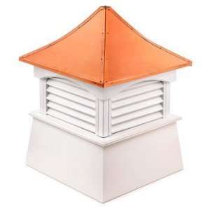  Coventry White Vinyl Cupola w/ Copper Rooftop  22 sq. 29 