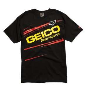 Fox Racing Geico Factory Tee Black S: Sports & Outdoors