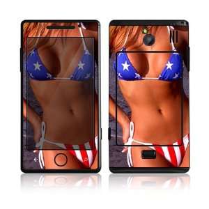   Samsung Omnia 7 Decal Skin Sticker     US Flag Bikini 