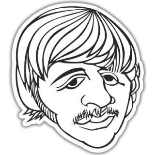 The Beatles Ringo Starr car sticker decal 4 x 4  