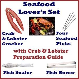 SEAFOOD SET Crab Lobster Cracker Pick Fish Scaler Boner  