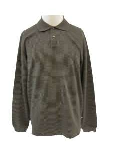 Geoffrey Beene Dark Brown Long Sleeve Polo Size 3XL  